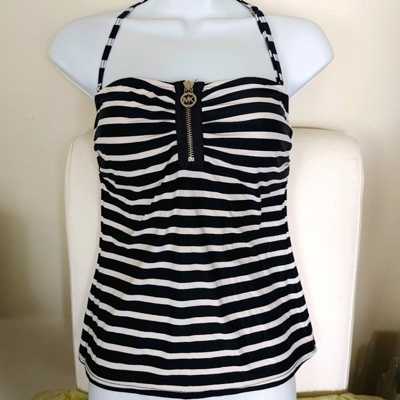 Michael Kors Other - Michael Kors Navy & White tankini top